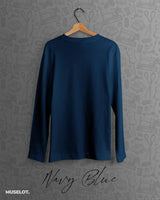 Full sleeve navy blue t shirt