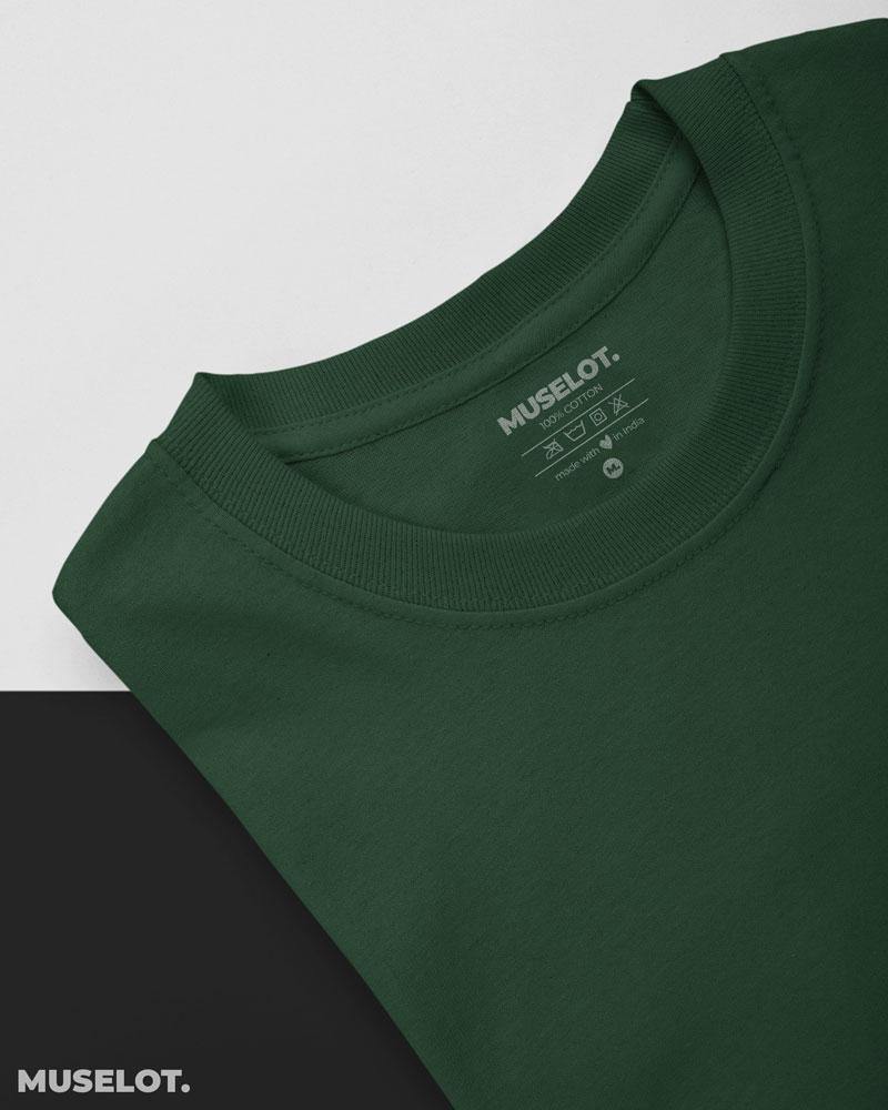 full sleeve t shirts - Full sleeves olive green t shirt  - MUSELOT