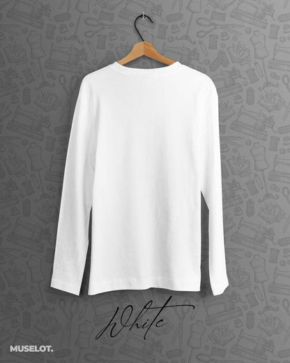 Full sleeves white t shirt  Plain white t shirt for men & women – Muselot