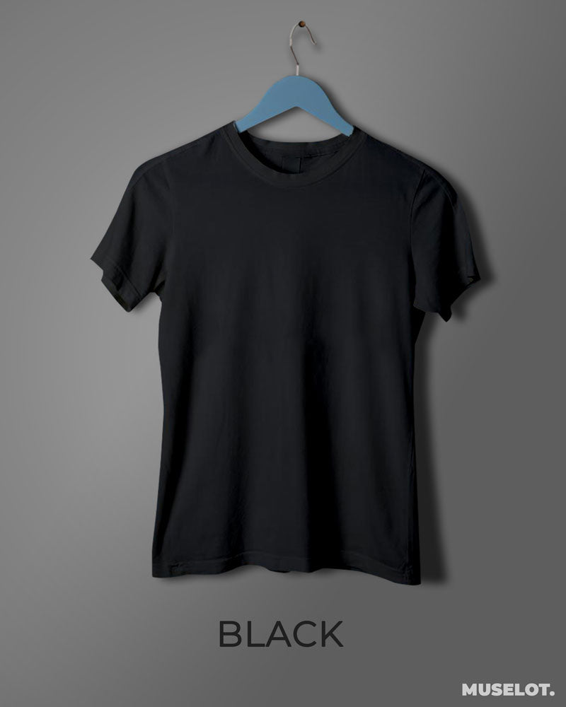 Womens plain black t shirt  T shirts for women online - Muselot