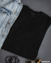 Plain t shirts online - Womens plain black t shirt - MUSELOT
