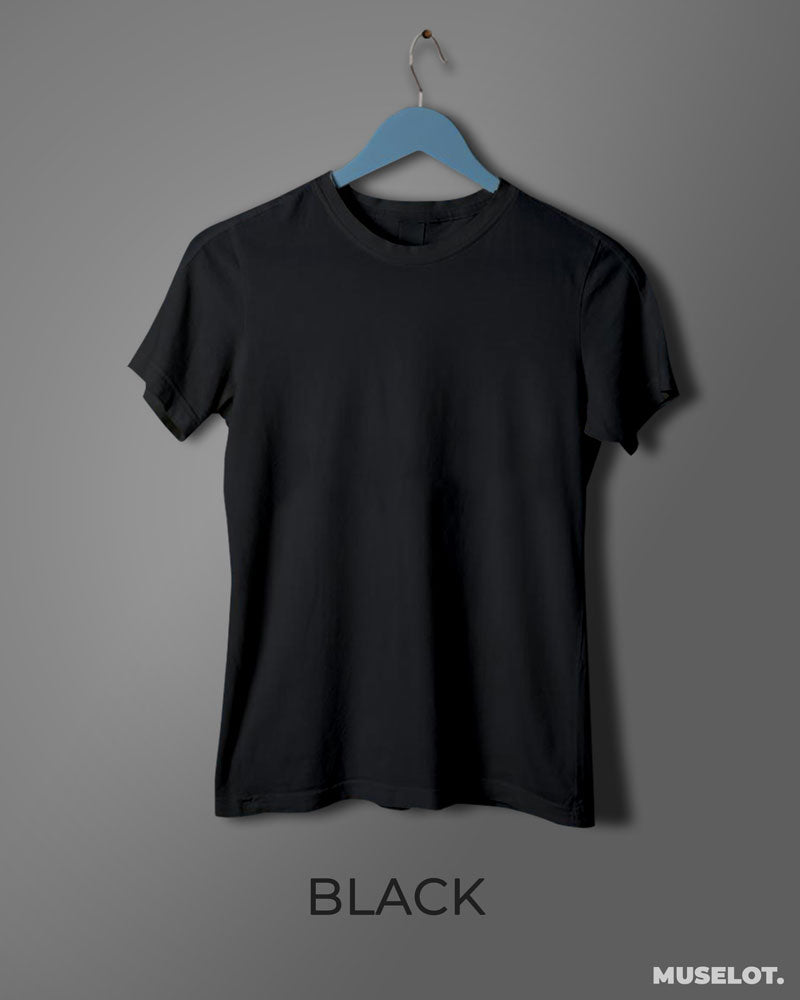 Womens plain black t shirt