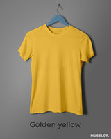 Women's plain yellow t shirts