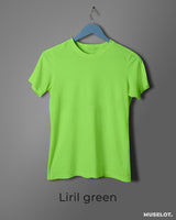 Women's plain green t shirts