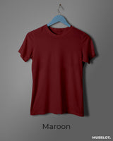 Plain maroon t shirt for women