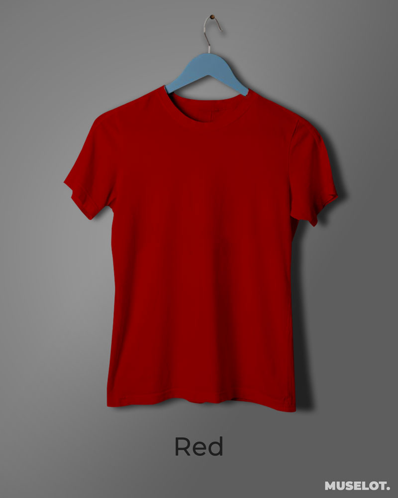 Women’s plain red t shirt | Best branded T shirt | Muselot