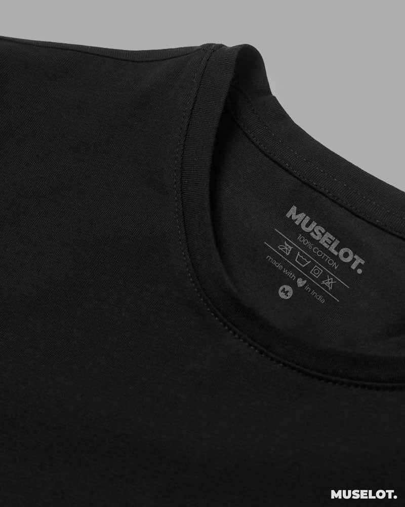 Plain black t outlet shirt india