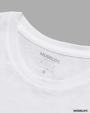 Plain white womens t shirt in round neck and half sleeves - MUSELOT