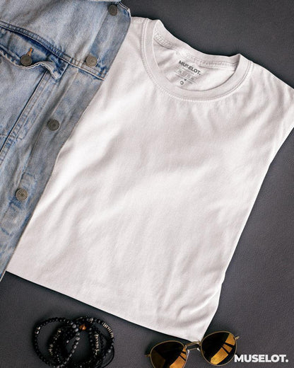 plain t shirts - Plain white t shirt for men  - MUSELOT
