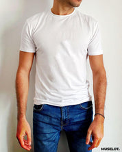 plain t shirts - Plain white t shirt for men  - MUSELOT