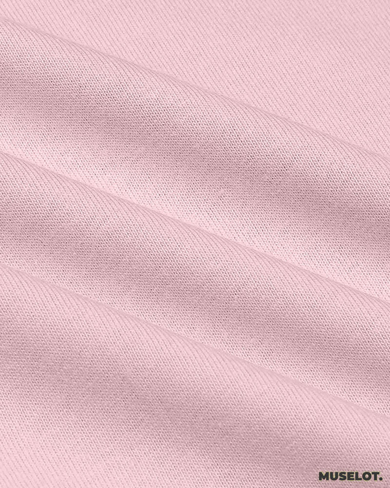 Women's plain pink t shirt made with 100% cotton, half sleeve and round neck - Muselot
