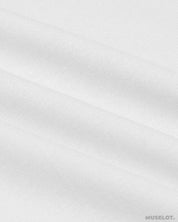 Plain white womens t shirt in round neck and half sleeves - MUSELOT