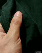 Women's plain olive green t shirt online in 100% cotton, round neck and half sleeves - MUSELOT