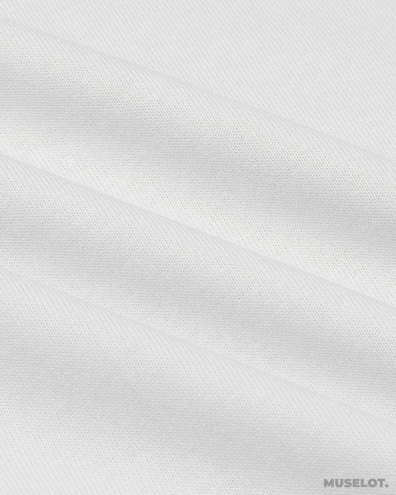 Crop t shirts for women - White plain cropped t shirt fabric - MUSELOT