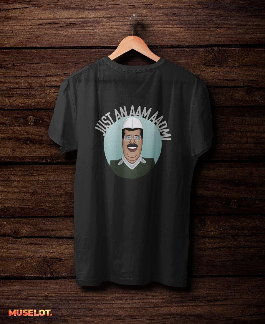 printed t shirts - Just an aam aadmi t shirt  - MUSELOT