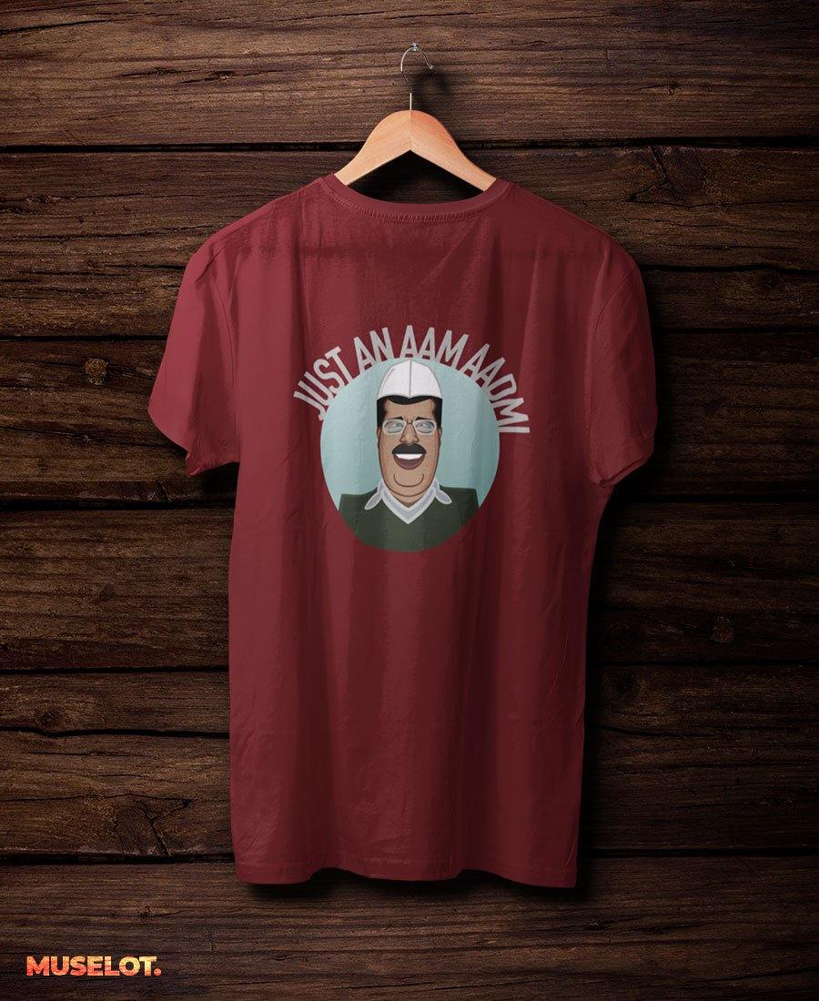 printed t shirts - Just an aam aadmi t shirt  - MUSELOT