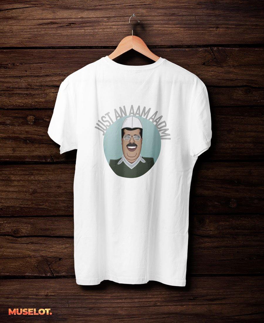 printed t shirts - Just an aam aadmi t shirt  - MUSELOT