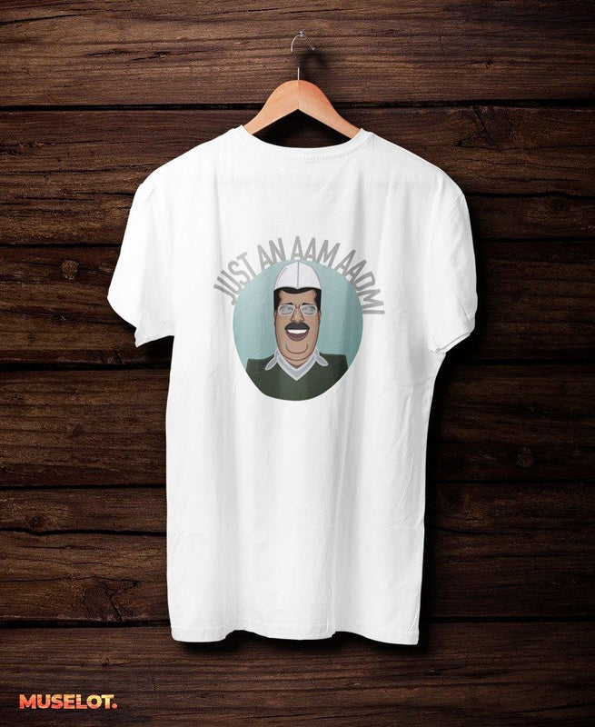 printed t shirts - Just an aam aadmi t shirt  - MUSELOT