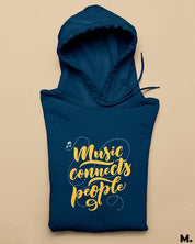 Printed hoodies - Music connects people  - MUSELOT