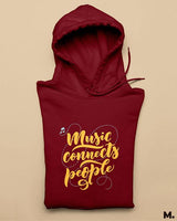Music connects people printed hoodies