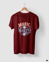 Music on, world off printed t shirts