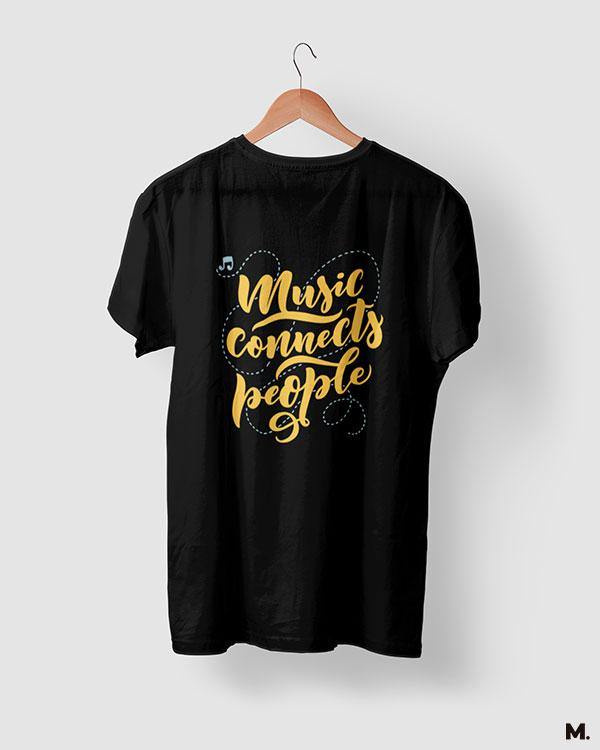 Music connects people printed t shirts - Main Image