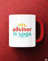 My advisor is yoga printed mugs