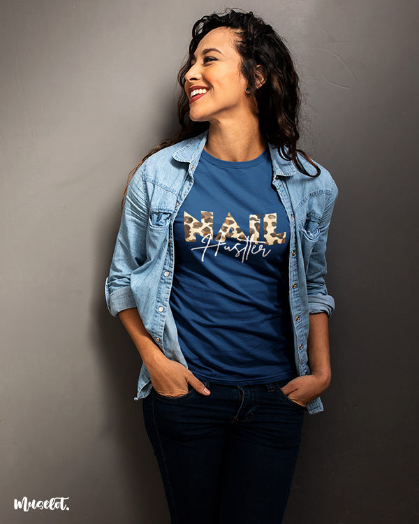 Nail hustler printed t shirts for nail artists, nail technicians and nail art lovers - Muselot