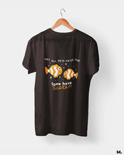Charcoal grey Printed t shirts for men and women who do fishkeeping or are aquarists - Muselot