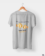 Melange grey Printed t shirts for men and women who do fishkeeping or are aquarists - Muselot