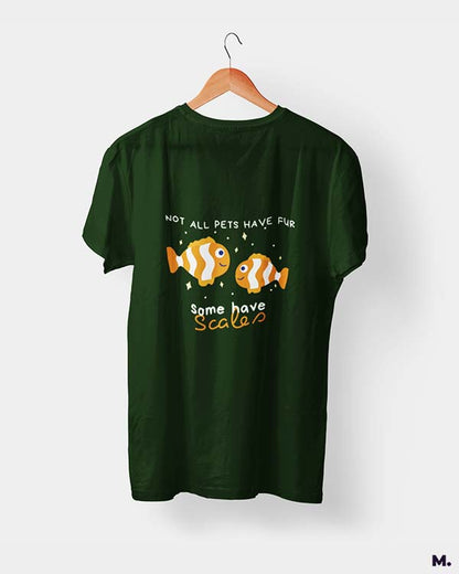 Olive green printed t shirts for men and women who do fishkeeping or are aquarists - Muselot