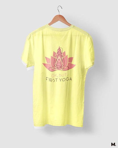 printed t shirts - Ok, but first yoga  - MUSELOT