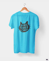 Peace Love Cat printed t shirts