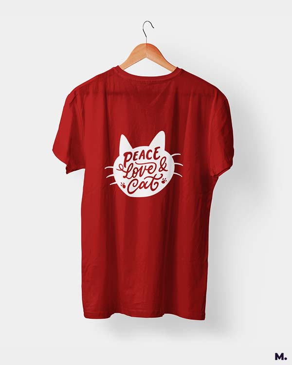Peace Love Cat printed t shirts