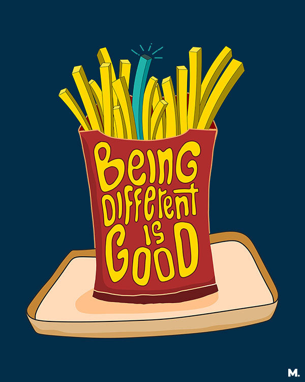 printed t shirts - Being different is good - MUSELOT