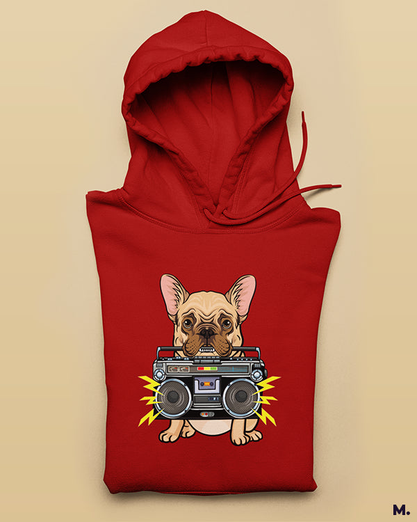 Pawsome boombox printed hoodies