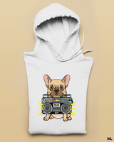 Pawsome boombox printed hoodies