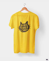 Peace Love Cat printed t shirts