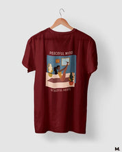 printed t shirts - Peaceful mind, grateful heart  - MUSELOT