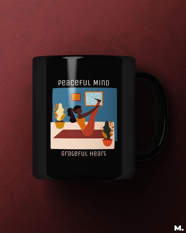 Printed mugs - Peaceful mind, grateful heart  - MUSELOT