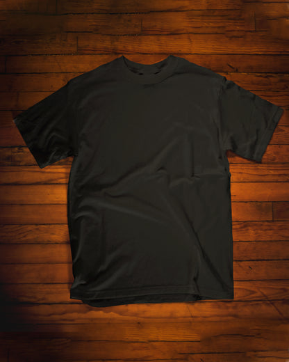 Plain black oversized t shirt for men and women - Muselot