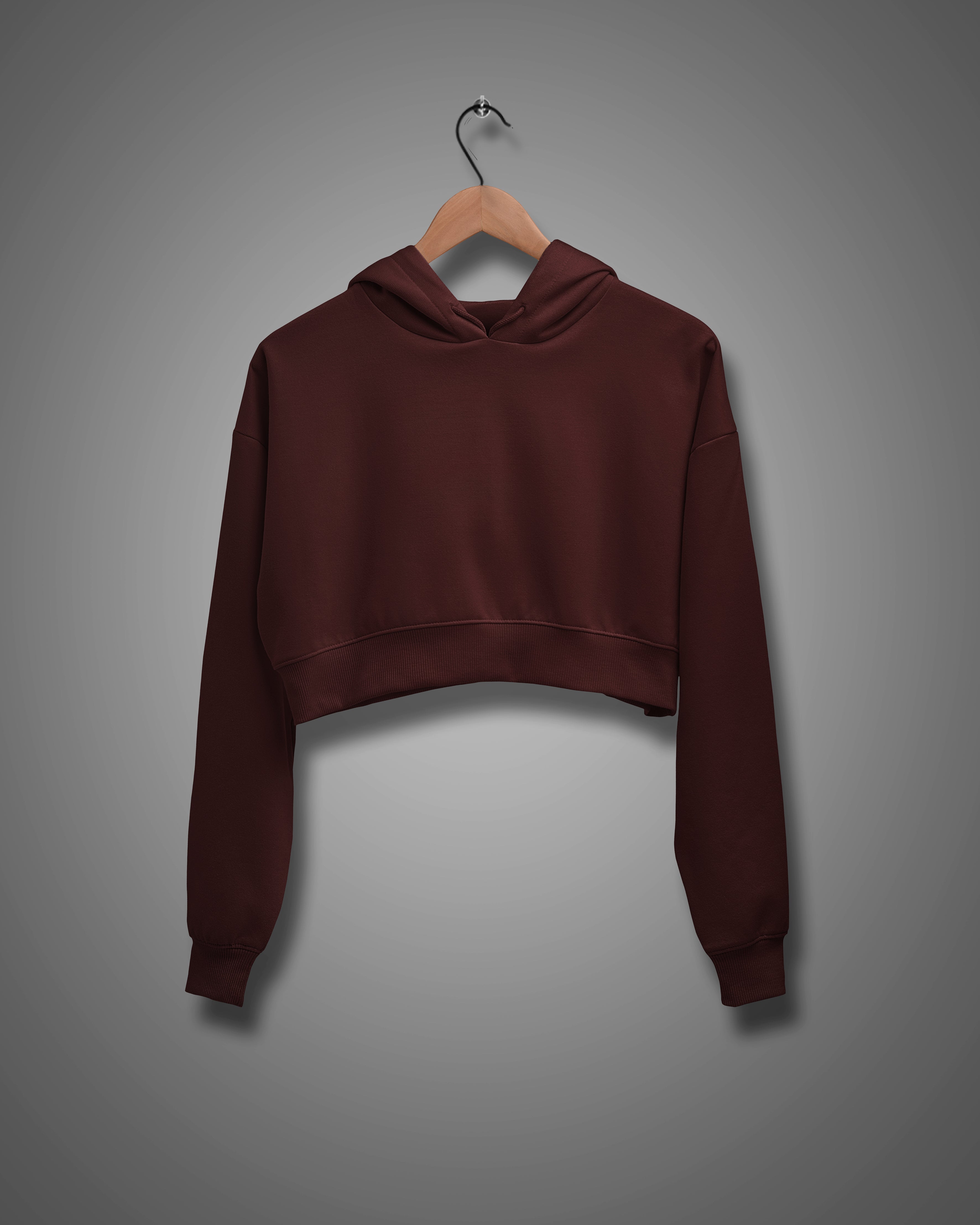 Burgundy 2024 crop hoodie