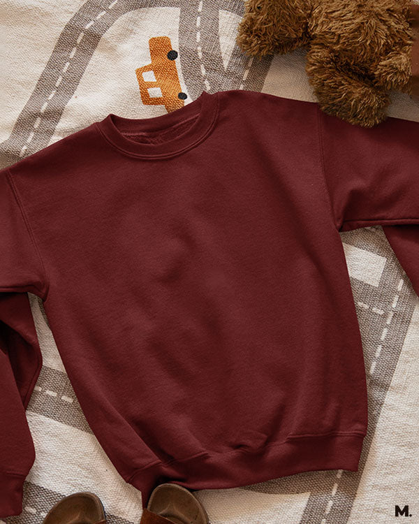 Buy plain Maroon sweatshirt for men and women online Muselot