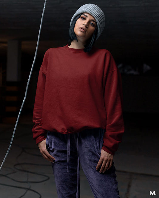 Plain unisex maroon sweatshirt - Muselot