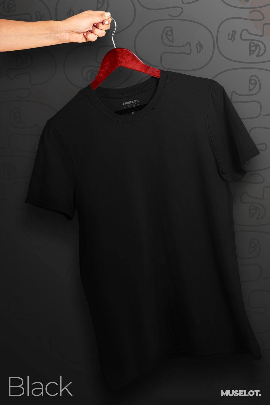 plain t shirts - Plus size t shirts (dark solid colors)  - MUSELOT
