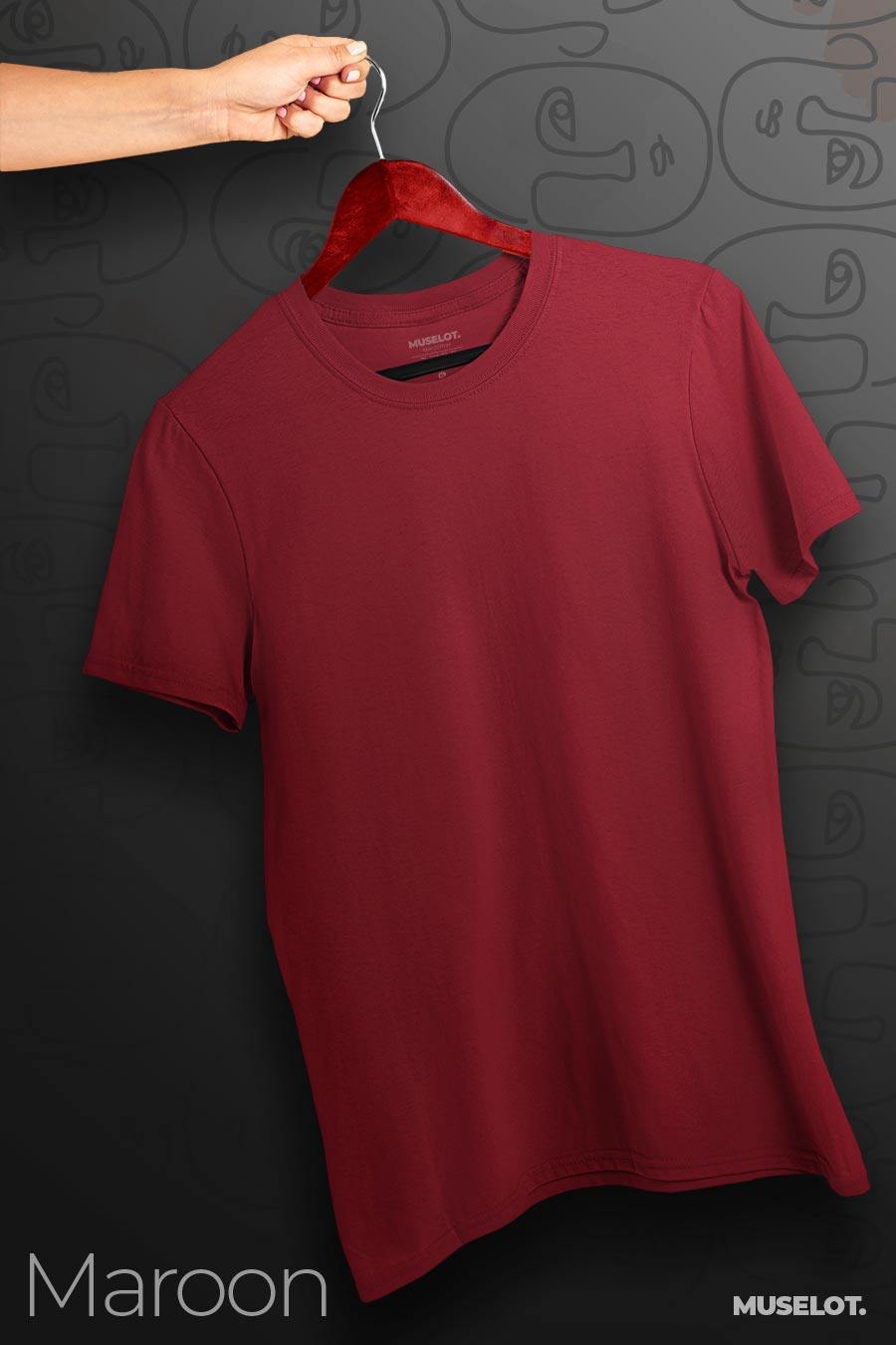 plain t shirts - Plus size t shirts (dark solid colors)  - MUSELOT