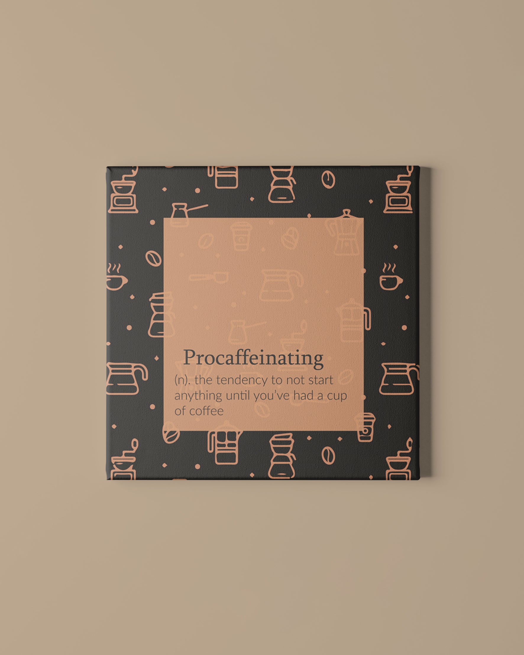 Procaffeinating printed canvas for coffee lovers - Muselot
