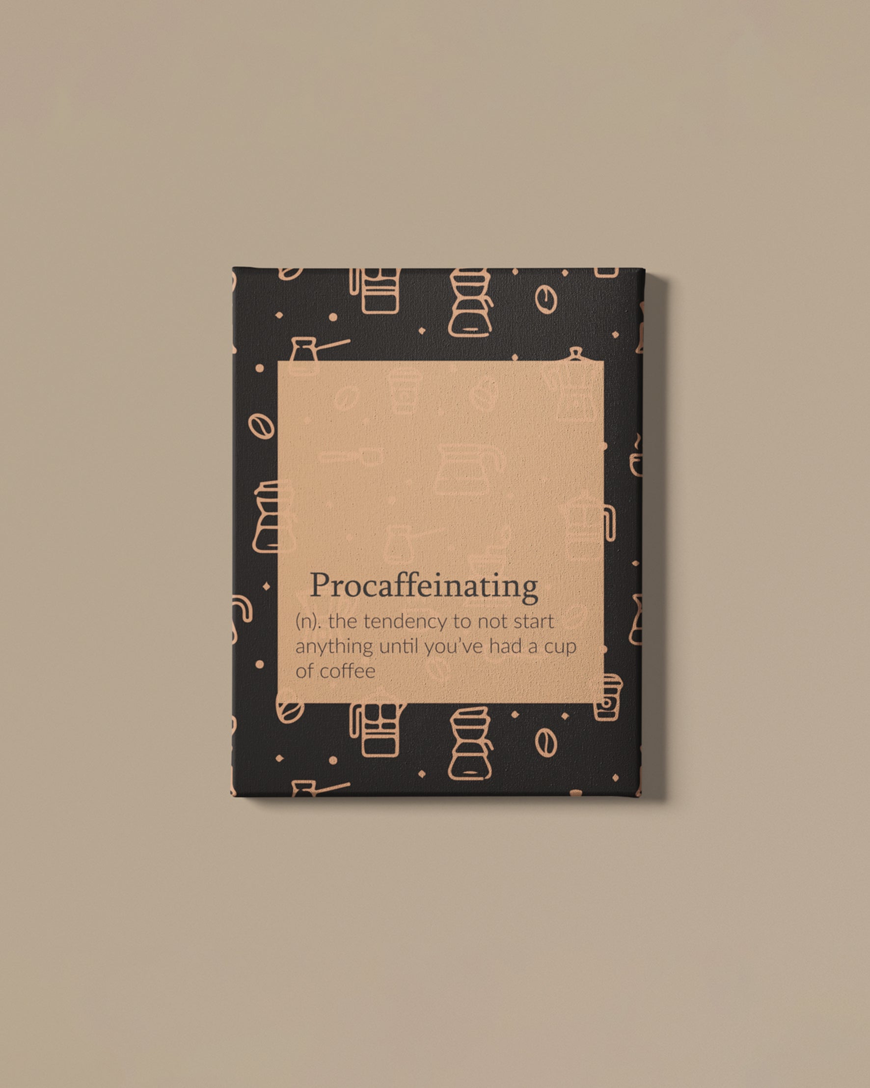 Procaffeinating printed canvas for coffee lovers - Muselot