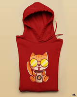 The purrfect coffee printed hoodies