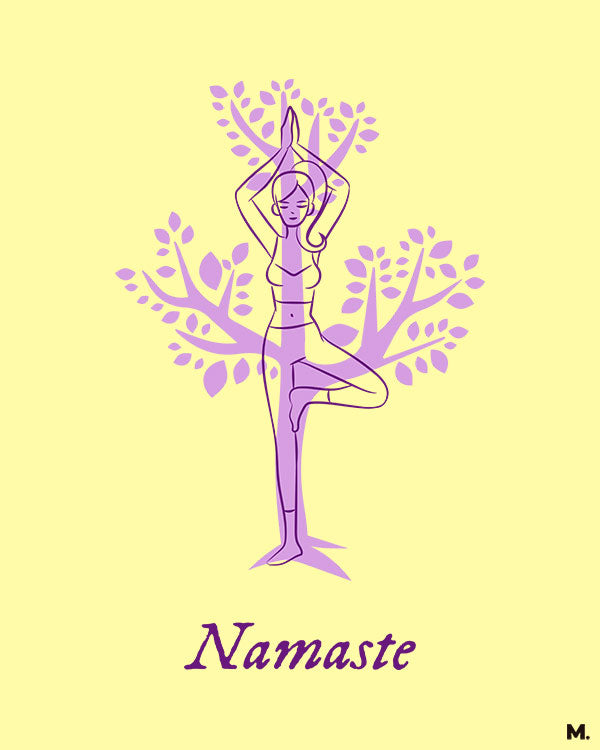 printed t shirts - Namaste yoga - MUSELOT